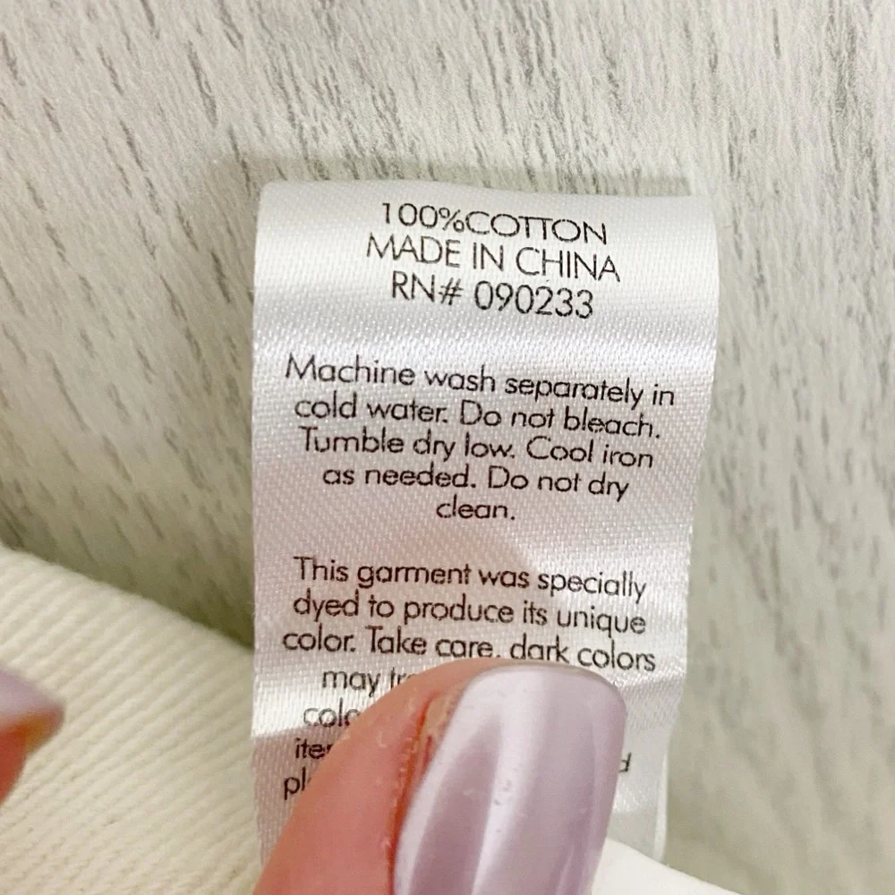 Pacsun | White Denim Peace Sign Doddle Shorts Size 24 - Picture 4 of 9